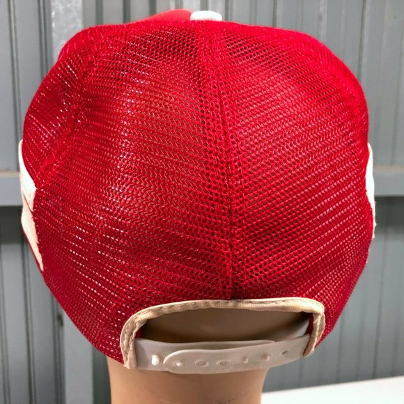 Vintage Anheuser Busch Beer Red Striped Snap Hat - Picture 5 of 6